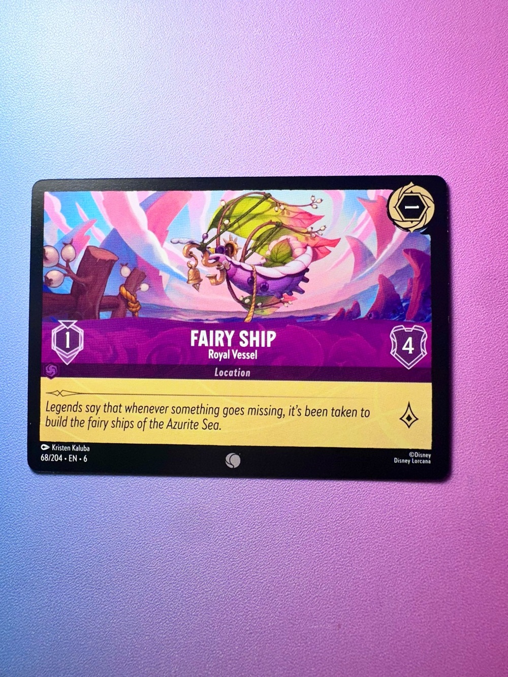 fairy ship - 68/204 (common) — lorcana: azurite sea
